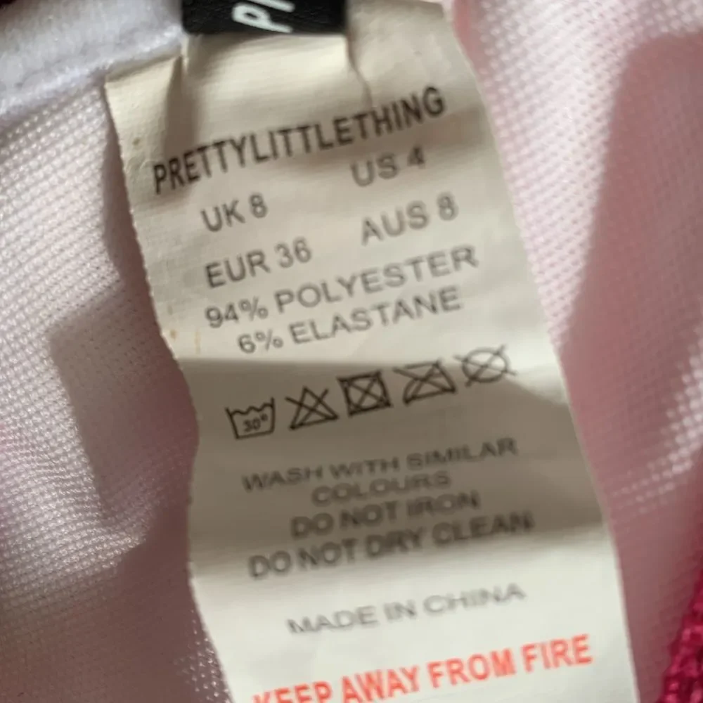 Hot Pink Branded Towelling Cut Out Bikini Tops Size 4